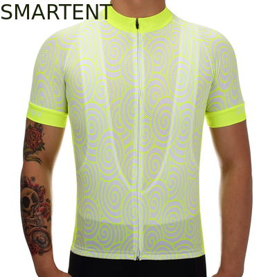 Kopen Berijdende Douane het Cirkelen de Fiets van de Kostuums Fluorescente Polyester het Cirkelen de Sportent-shirt van het Toebehoren Antizweet online vervaardiging