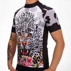 Het Kostuum dat van de Polyesterdryfit van het luipaardontwerp de T-shirtfiets van Jersey het Cirkelen Toebehoren cirkelt leverancier