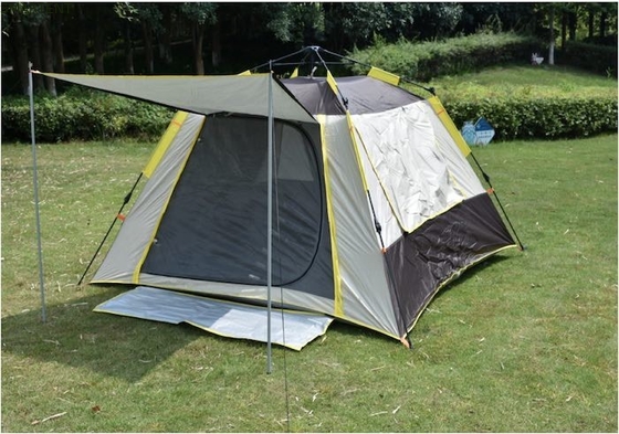 210*210*145CM Grijs Waterdicht Gecoat 190T Polyester Automatische Outdoor Camping Tenten Pop Up Sun Shade Tent Zilver PU2000MM leverancier