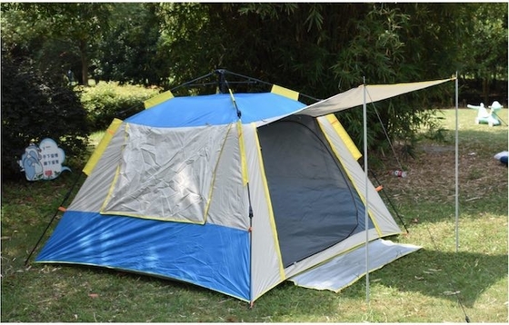 210*210*145CM Grijs Waterdicht Gecoat 190T Polyester Automatische Outdoor Camping Tenten Pop Up Sun Shade Tent Zilver PU2000MM leverancier