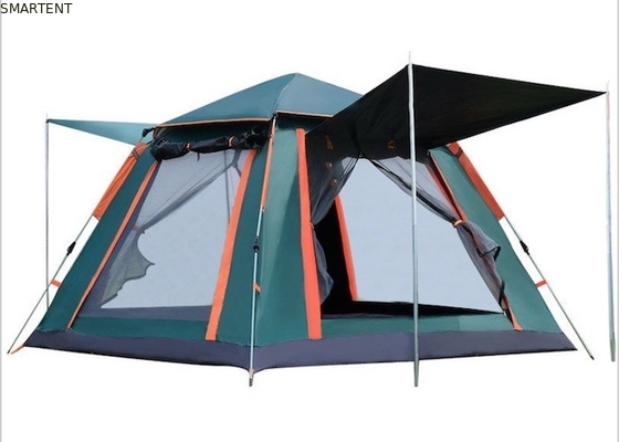 Buitenkampertenten Zonnebestendig en geventileerd Automatisch Glasvezel Frame 210D Polyester 240*240*140cm Groen Modern Design leverancier