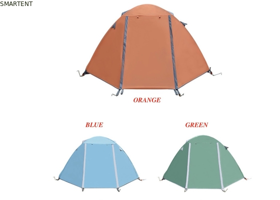 150*210*120cm Waterdicht Oranje 210D Polyester Ripstop Coated PU3500+ Outdoor Camping Tents Geschikt voor 2~3 Personen leverancier
