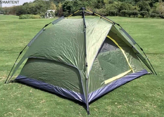 210*210*135cm Automatische glasvezel paal Waterdicht PU2000mm Gecoat Groen 190T Polyester Regendicht Outdoor Camping Tenten leverancier