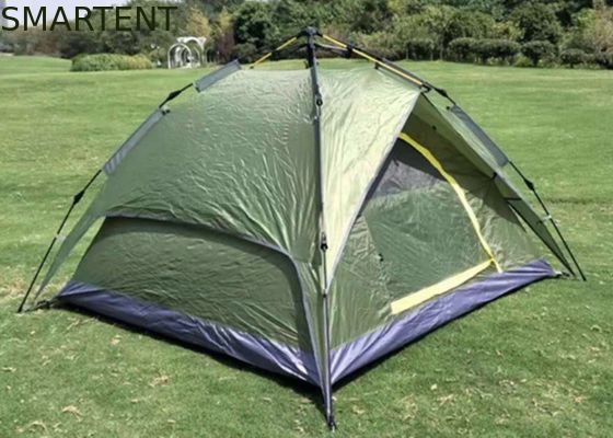 Kopen 210*210*135cm Automatische glasvezel paal Waterdicht PU2000mm Gecoat Groen 190T Polyester Regendicht Outdoor Camping Tenten online vervaardiging