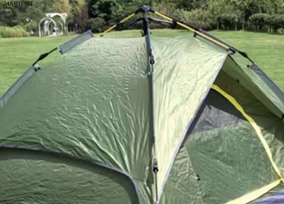 210*210*135cm Automatische glasvezel paal Waterdicht PU2000mm Gecoat Groen 190T Polyester Regendicht Outdoor Camping Tenten leverancier