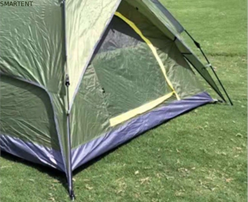 210*210*135cm Automatische glasvezel paal Waterdicht PU2000mm Gecoat Groen 190T Polyester Regendicht Outdoor Camping Tenten leverancier