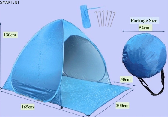 190T Festival Camping Tent Zilveren gecoate polyester zonwerend Pop Up Canopy 165X200X130cm leverancier