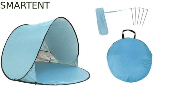 Kopen 150*150*90cm Buiten waterdicht Pop Up Canopy Tent Zondicht Zilveren gecoate 190T Polyester Automatische Strand Shelter online vervaardiging
