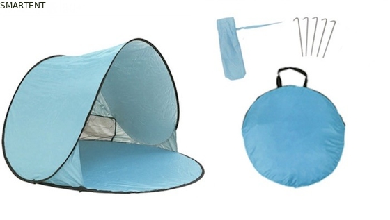 150*150*90cm Buiten waterdicht Pop Up Canopy Tent Zondicht Zilveren gecoate 190T Polyester Automatische Strand Shelter leverancier