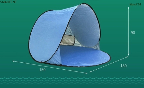 150*150*90cm Buiten waterdicht Pop Up Canopy Tent Zondicht Zilveren gecoate 190T Polyester Automatische Strand Shelter leverancier