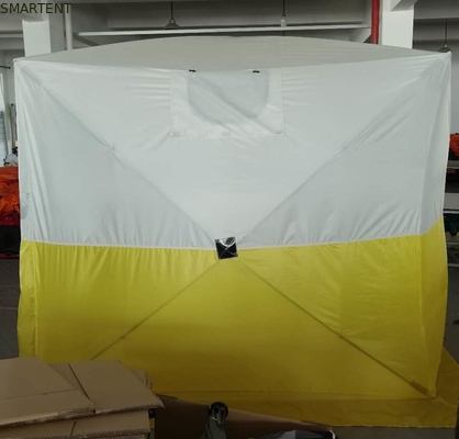 235*235*200MM Outdoor Vissen Onderdak PU Gecoat 200D Polyester Oxford Glasvezel Tweekleurige Camping Tent leverancier