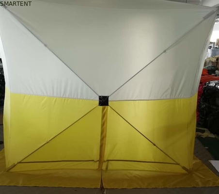 235*235*200MM Outdoor Vissen Onderdak PU Gecoat 200D Polyester Oxford Glasvezel Tweekleurige Camping Tent leverancier