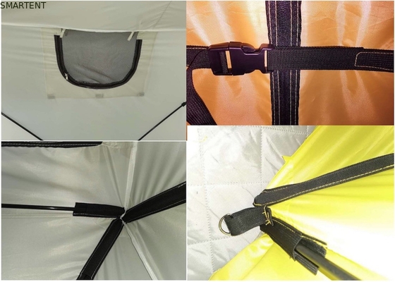 235*235*200MM Outdoor Vissen Onderdak PU Gecoat 200D Polyester Oxford Glasvezel Tweekleurige Camping Tent leverancier