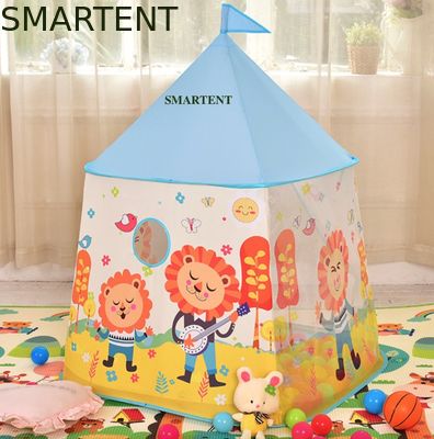 Kopen Festival het Kamperen openlucht de Tent Vouwbare Druk Lion Pattern Kids Tepee van het Spelhuis online vervaardiging