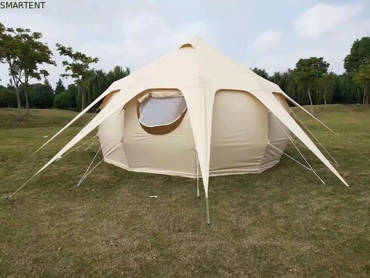 300*300*200CM 5M 280GSM Beige waterdicht gecoate katoen Lotus Design Glamping Outdoor Camping Tent leverancier