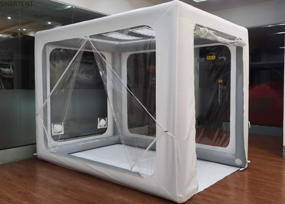 Witte rechthoekige opblaasbare kampeertent 400D Oxford Air Pole Geïsoleerde tent L3XW2XH2.2M leverancier