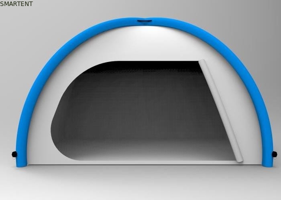 Zilveren gecoate opblaasbare buitenkampertenten 190T Blauwe opblaasbare pop-up tent leverancier