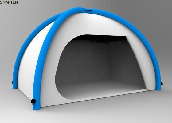 Zilveren gecoate opblaasbare buitenkampertenten 190T Blauwe opblaasbare pop-up tent leverancier