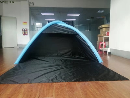 Zwart polyester 190T 2 Man Beach opblaasbaar kampeertent Blow Up Beach Tent leverancier