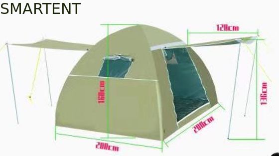 kopen De grote 4 Persoons Opblaasbare Openluchttenten verzilveren van de de Koepellucht van Colated 210T Tent 200X200X150CM online vervaardiging