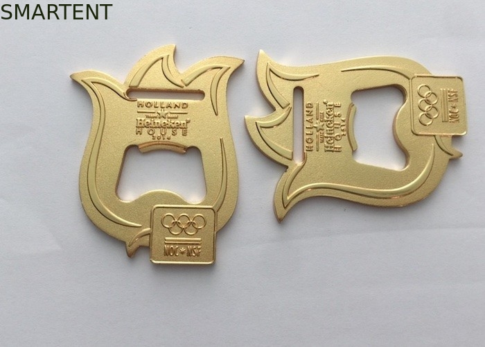 2.0MM Gouden Kleur 2 in 1 Olympisch de Sportplateren van de MedailleFlesopener leverancier
