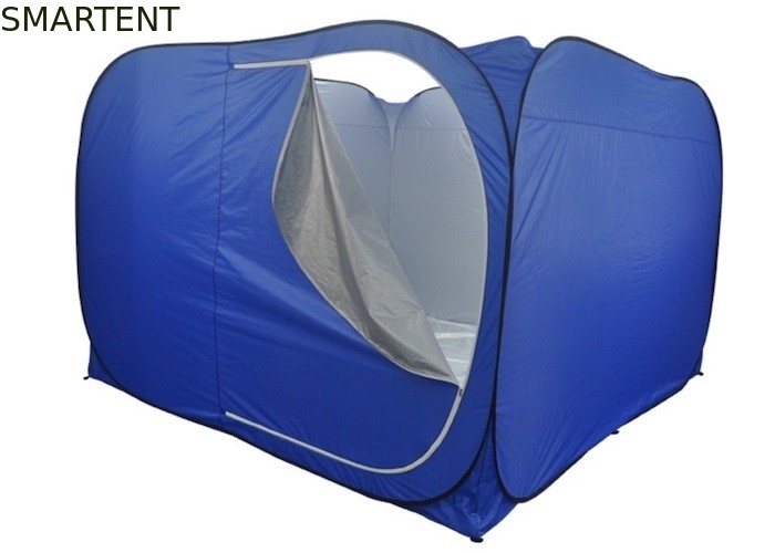 Buitenkampertenten 300*300*200CM Snelopende Automatische Zilveren Gecoate 190T Polyester Blauwe Pop Up Relief Tenten leverancier