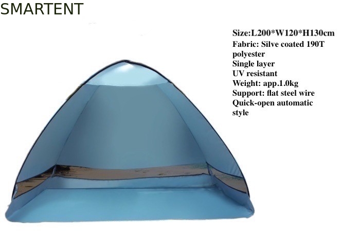Outdoor Automatic Pop Up Camping Tent 200 X 120 X 130CM 190T Polyester Stranddek leverancier