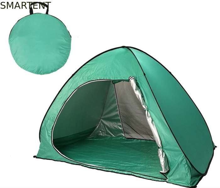 Custom Quick Open Automatic Pop Up Camping Tents 190T Zilveren gecoate Polyester Strand Markens leverancier