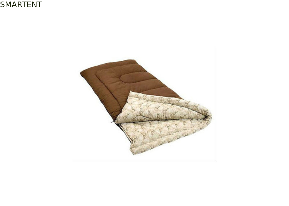 Rectangular Brown Flannel Envelope Brown PolyCotton Down Mountain Sleeping Bags Voor eenmalig gebruik leverancier