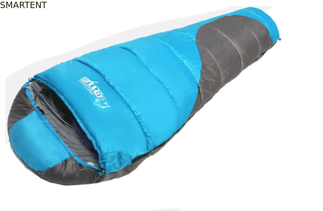 Buiten Dual Color Coated Polyester 210T 215*75CM 90% Duck Down Filling Mountain Sleeping Bags Warm Windproof Relax Zip Bag leverancier