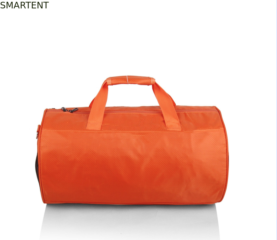 45*25cm Buitenlicht Gewicht Oranje Kleur Waterdicht Gecoat Polyester Oxford Barrel Reistassen leverancier