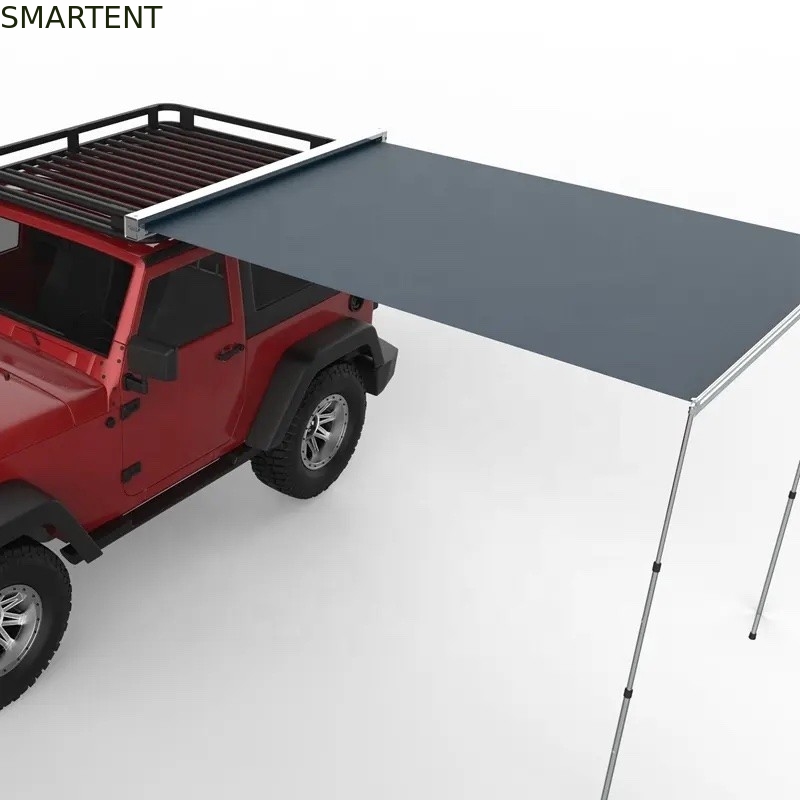 Moderne buiten dak top tent 2,5 * 2,5M 3D geïmprimeerd vinyl semi-automatische auto zijkant luifel leverancier