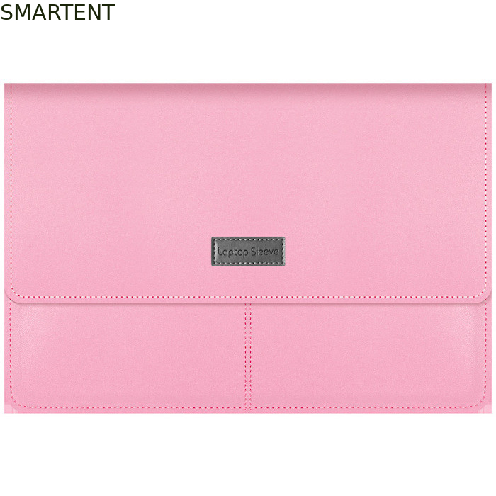 13' Pink PU Protective Sling Bag Closure Flap Velcro Voor Notebook Drager Beschermer leverancier