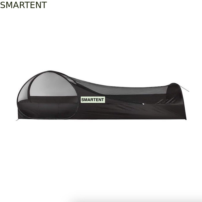 82.6*27.6*19.7 inch zwart Easy Pop Up Camping Tents met waterdichte vloer Glasvezel Stang draagtas voor 1 persoon leverancier