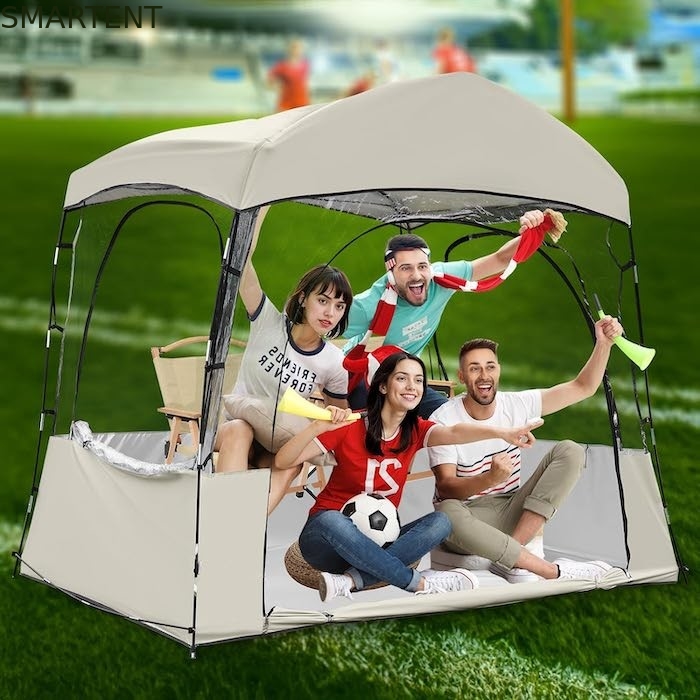 2.41*2.10*1.50M 6-persoons sterk glasvezel frame pop-up sport tenten met UV bescherming en waterdicht ontwerp leverancier