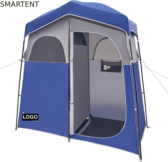 2.11*1.07*2.13M Blauw Waterdicht Polyester Instant Pop Up Privacy Tenten Met Volledige Dekking Zipperde Deur En Venster leverancier