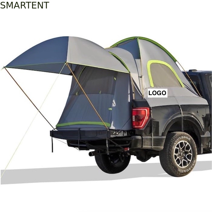 90.5 x 63 x 67'Inch 2 persoon Custom Groen Waterdicht PU2000 Polyester Lichtgewicht Draagbare Pickup Truck Tent leverancier