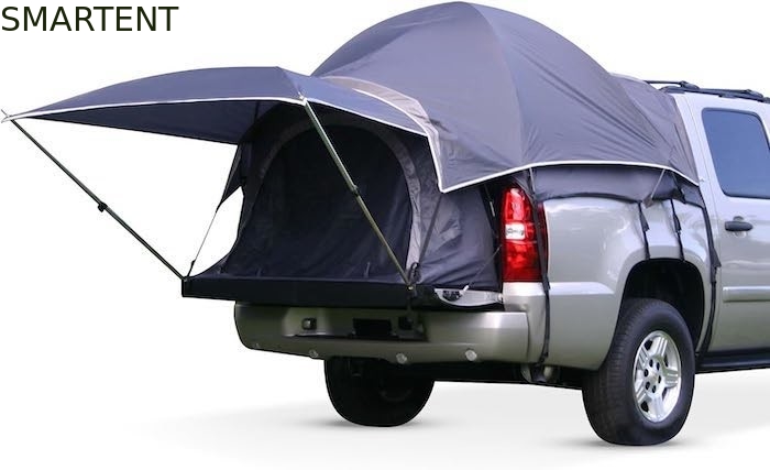 72'inch Grey Pickup Camping Tent 4-Season 2-Person Glasvezel Stang Waterdicht Gecoat Polyester Met Mesh Windows leverancier