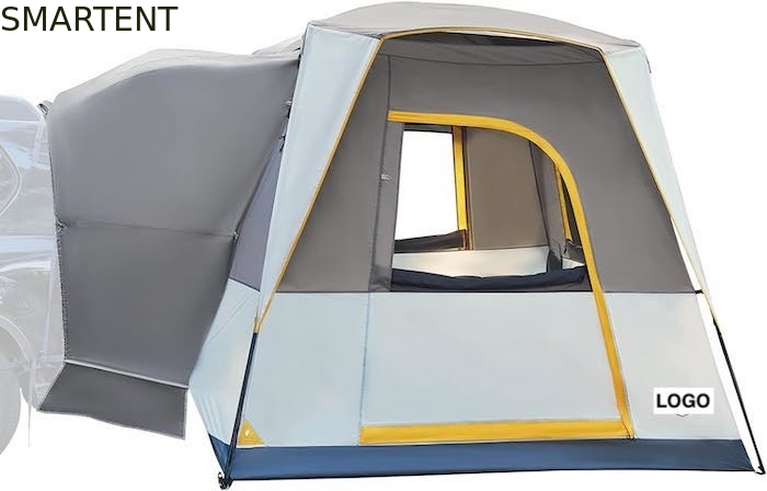 Buiten 3.05*2.44*2.18M Makkelijk op te zetten Khaki Polyester Glasvezel SUV Camping Tent Met UV-bescherming En waterdichte vloer leverancier