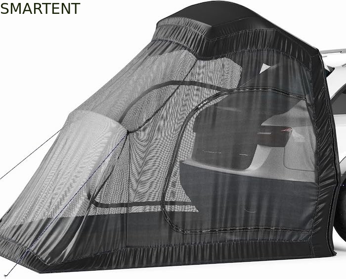 183*183*213CM Zwart Waterdicht Gecoat Polyester Auto Camping Tent Compact Auto Shelter Gemakkelijk instellen Voor 2-4 personen leverancier
