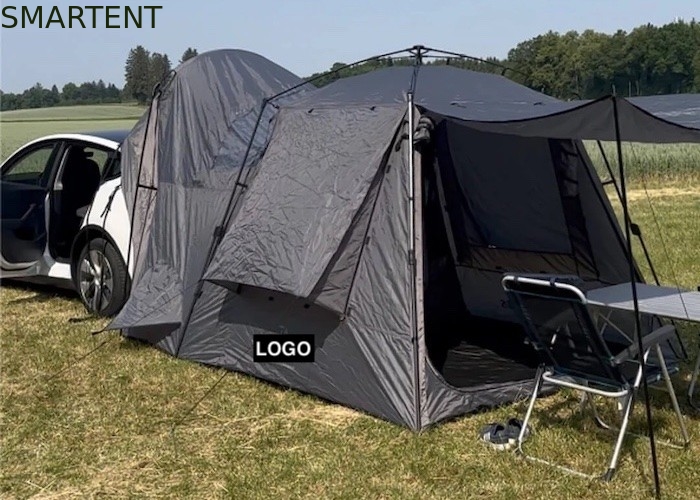 330*240*210CM lichtgewicht automatisch grijs waterdicht PU2000MM gecoat polyester 210D 4-persoons Tesla camping tent leverancier