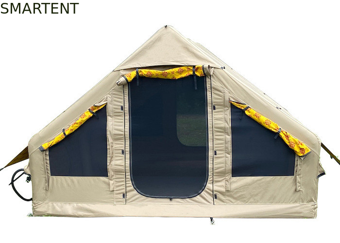 395*300*200CM Waterdicht Khaki Oxford 600D PVC 4-8 Persoon UV-bestendige opblaasbare kampeertent Voor buitenkamperen leverancier