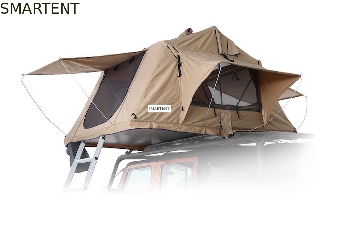 2~4 personen waterdicht 600D zware rip stop polyester dak top tent met snelle 15 minuten opzetten en UV-bescherming leverancier