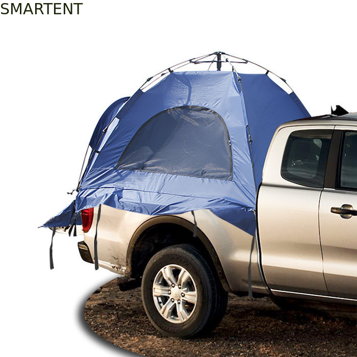 210*165*176CM Blauw 210D Polyester Waterdicht Automatisch Glasvezel Frame Pick Up Truck Tent leverancier