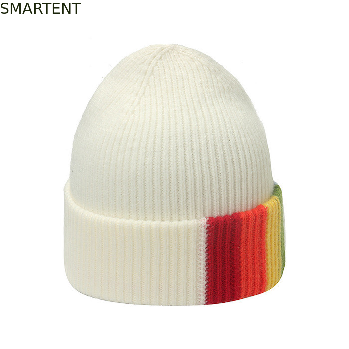 Outdoor witte kleur hergebruik duurzaam RPET gebreide bonnet volwassen grootte voor de winter leverancier