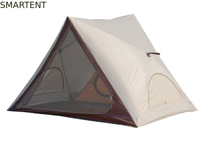 150X200X130CM Draagbare waterdichte PU2000MM gecoate 210T polyester driehoekige pop-up kampeertent voor buiten, volledig automatisch snel te openen strandtent leverancier