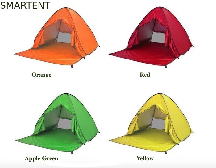 Outdoor Camping Tents Automatic Pop Up Beach Tent Plus Size Zilveren gecoat 190T Polyester 165*200*130cm Zonnebestendig Met UV 50 leverancier