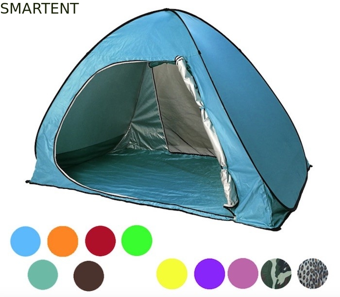 165*200*130cm 2-persoons buitenkampertent Blauw Waterdicht UV-bestendige 190T Pop Up Shelter leverancier