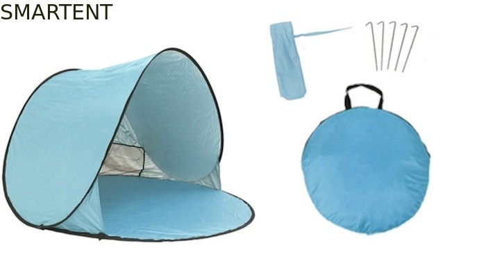 150*150*90cm Buiten waterdicht Pop Up Canopy Tent Zondicht Zilveren gecoate 190T Polyester Automatische Strand Shelter leverancier