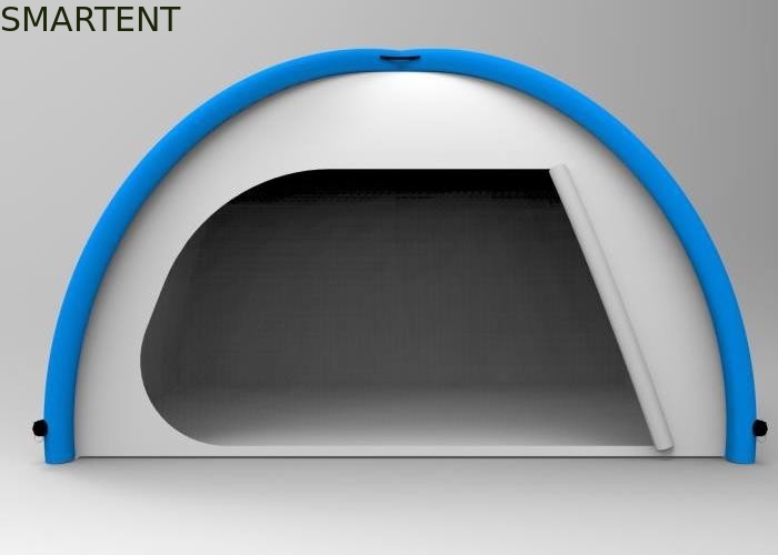 Zilveren gecoate opblaasbare buitenkampertenten 190T Blauwe opblaasbare pop-up tent leverancier